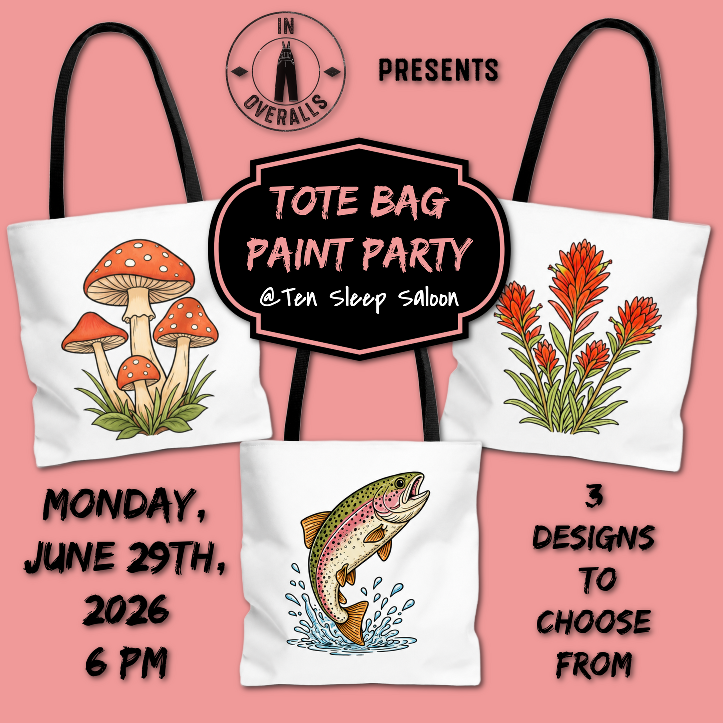 Tote Bag Paint Party In Ten Sleep